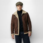 Fliegerjacke für Herren in Shearling-Optik