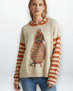 Damen Hoodie mit Hundemotiv und Kapuze