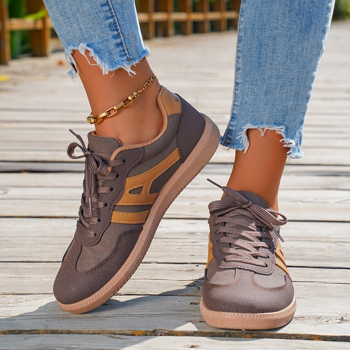 Bequeme Plateau Sneaker für Damen | Halbschuhe
