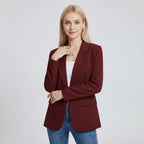 Moderner Blazer für Damen mit Ein-Knopf-Verschluss im geraden Schnitt