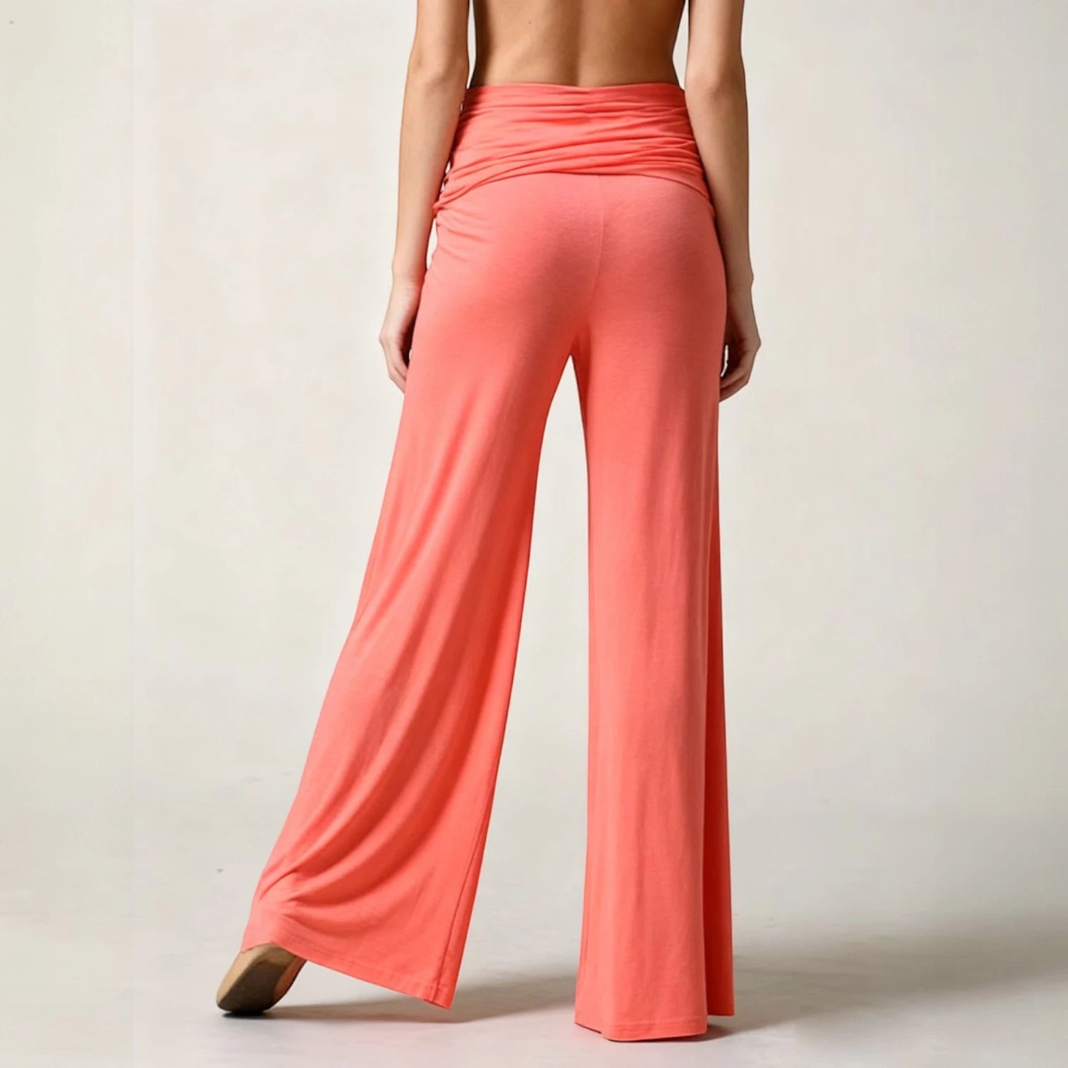 Damen Palazzo Hose im fließenden Schnitt mit drapiertem Bund