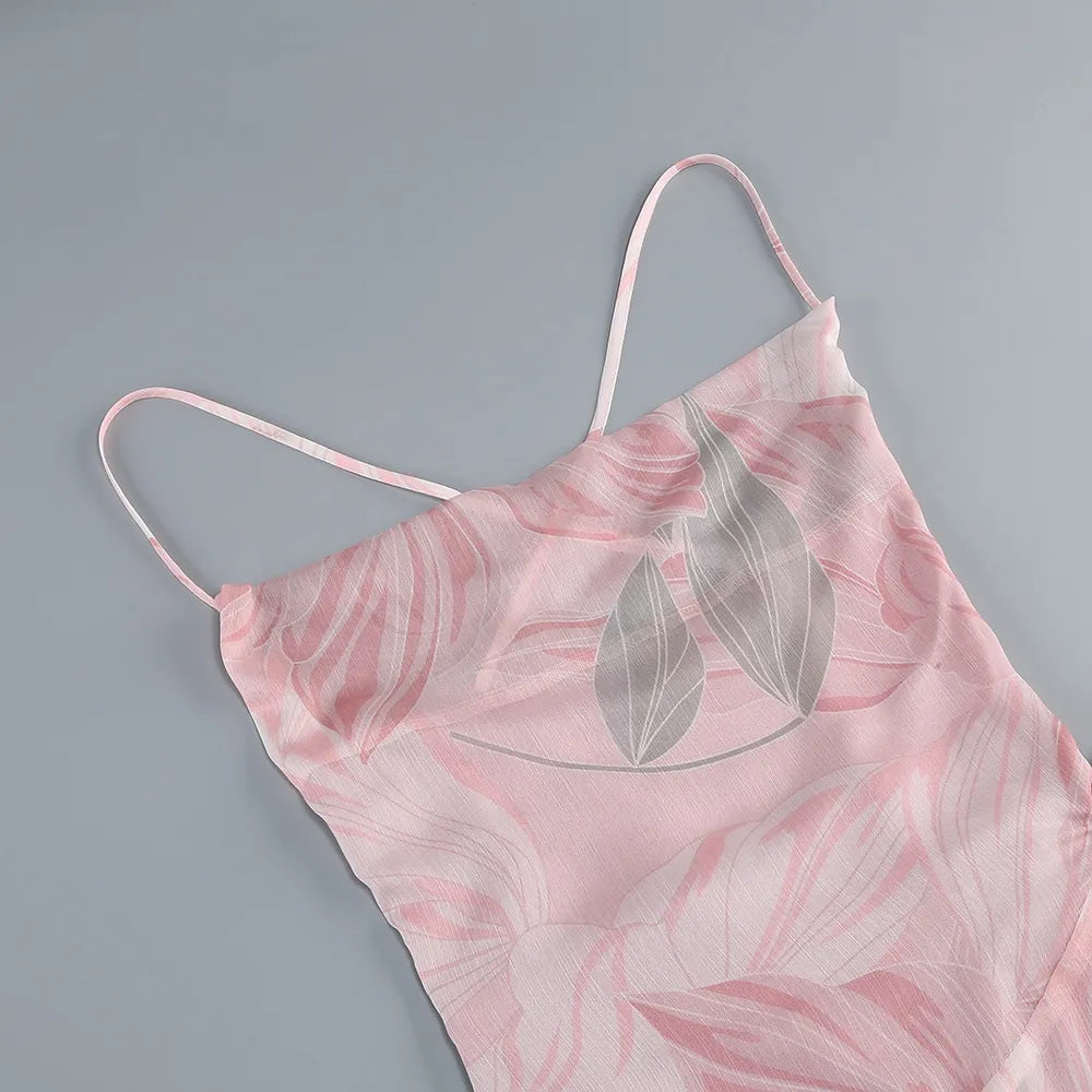 Sommerkleid mit rückenfreiem Schnitt im luftigen Stil für festliche Anlässe