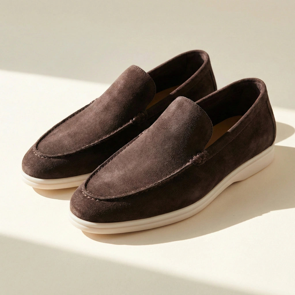 Klassische Slipper für Herren im Velours Design