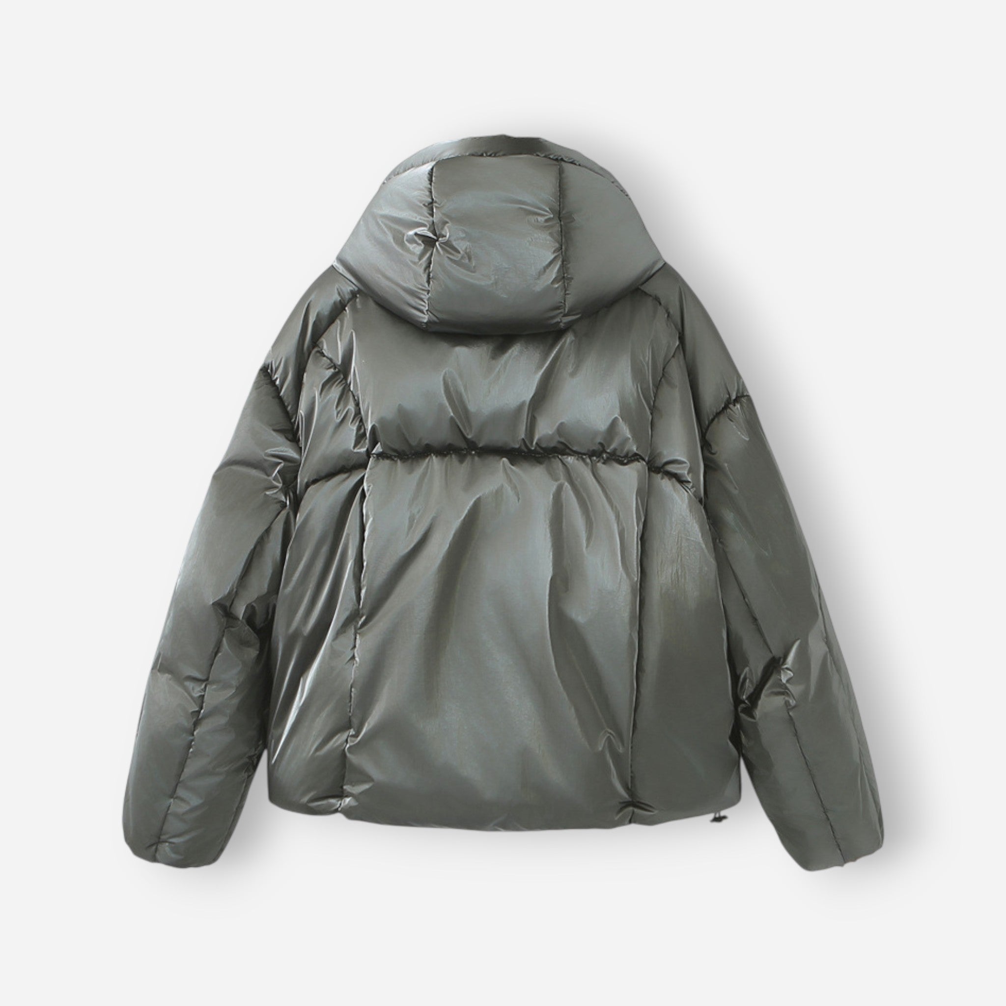 Glänzende kurze Winterjacke für Damen