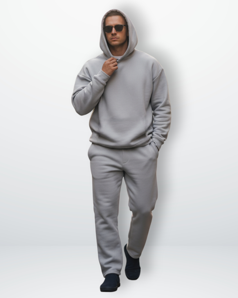 Oversized Loungewear Set für Herren mit Kapuzen Sweatshirt und Jogginghose