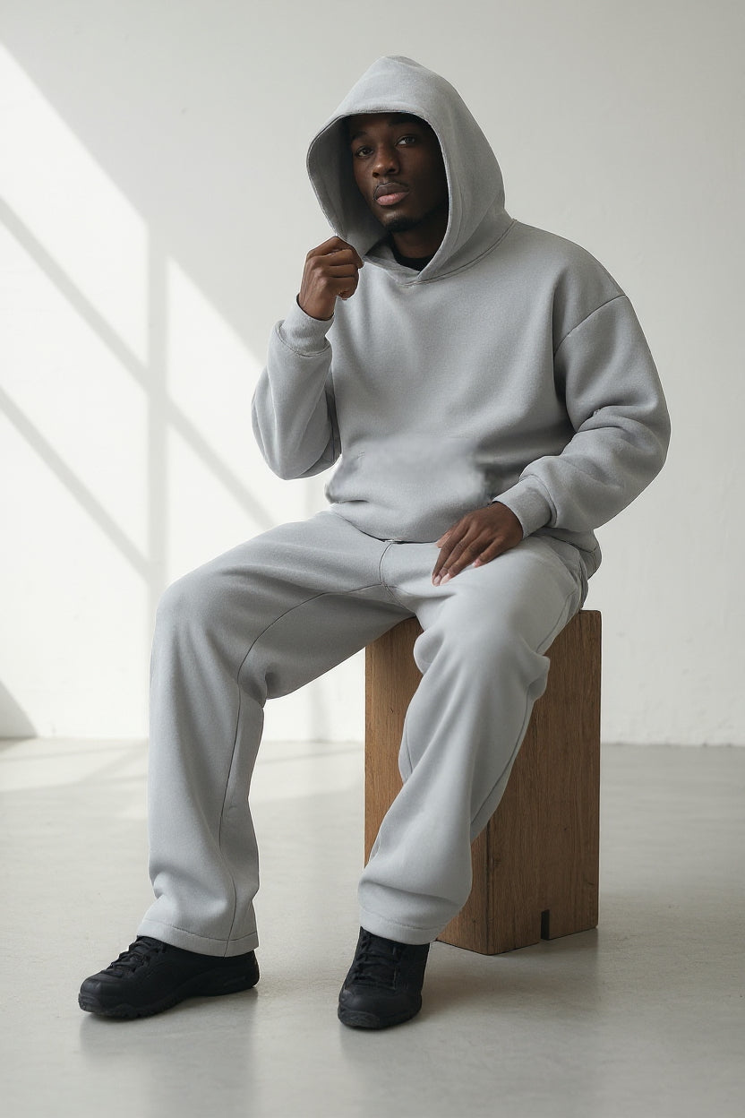 Oversized Loungewear Set für Herren mit Kapuzen Sweatshirt und Jogginghose