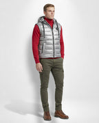 Gesteppte Weste für Herren mit Kapuze und Fleece-Innenfutter