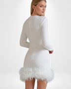 Langarm Mini Strickkleid – figurbetont