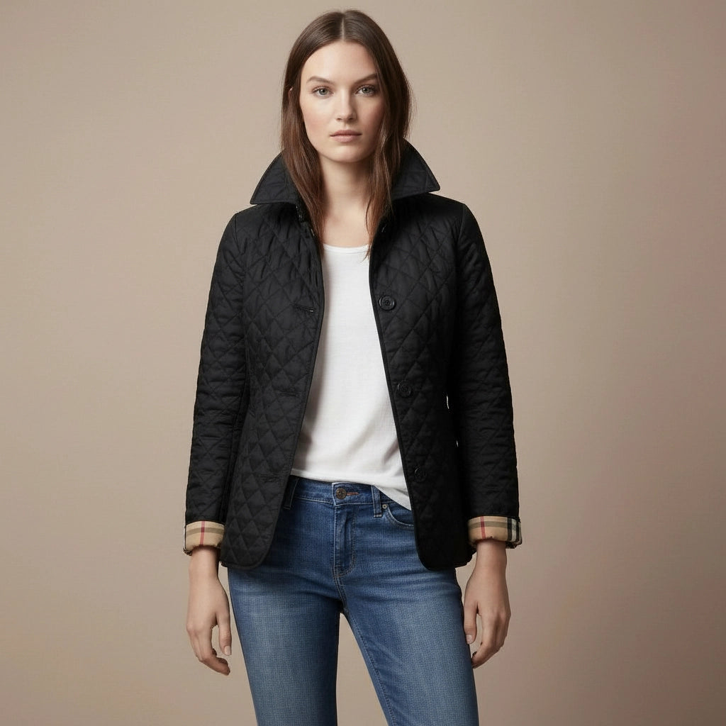 Leichte Steppjacke für Damen ohne Kapuze in taillierter Passform