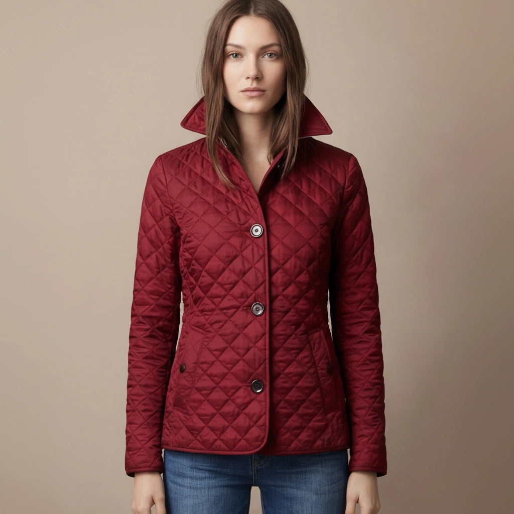 Leichte Steppjacke für Damen ohne Kapuze in taillierter Passform