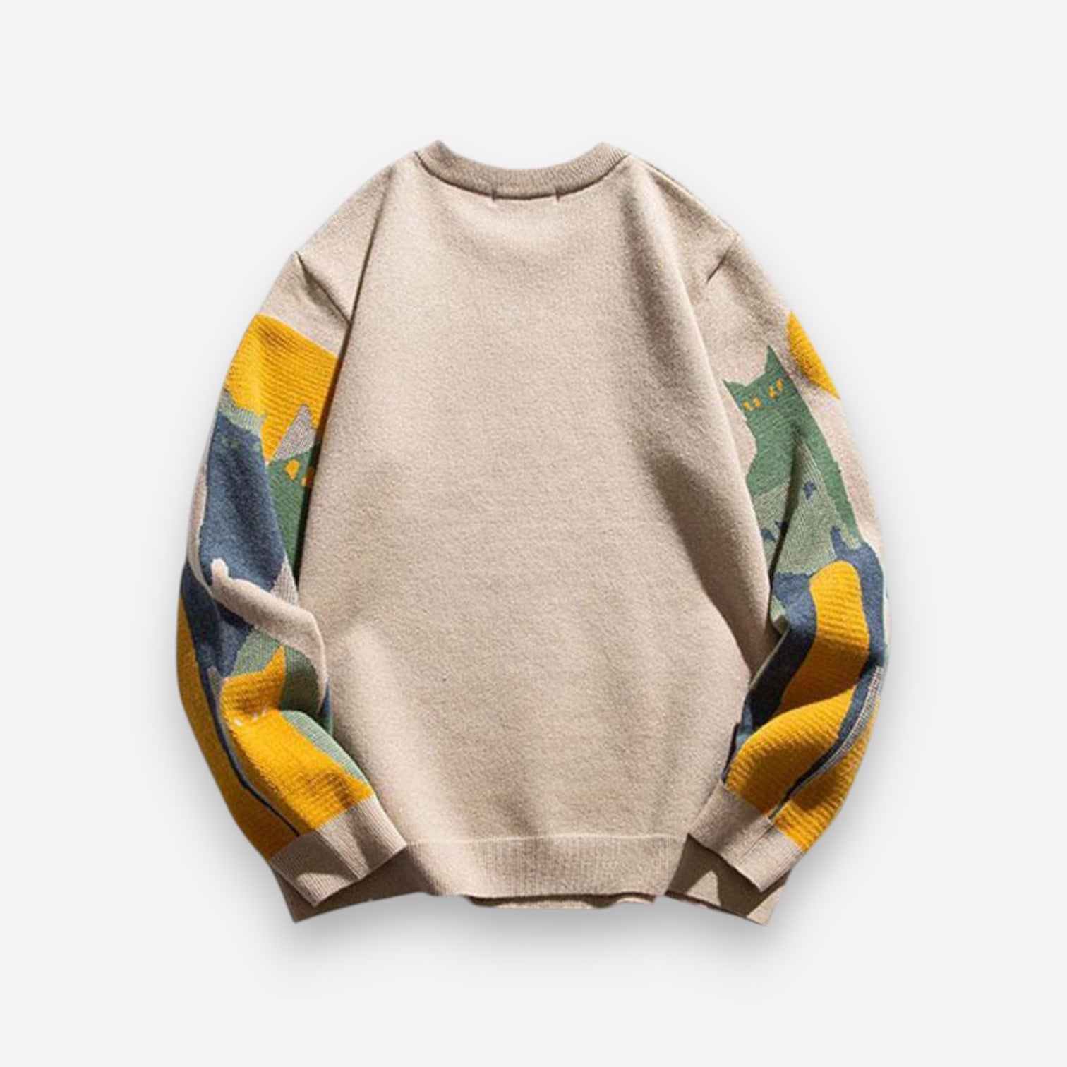 Unisex Pullover mit Tiermotiv und Rundhalsausschnitt