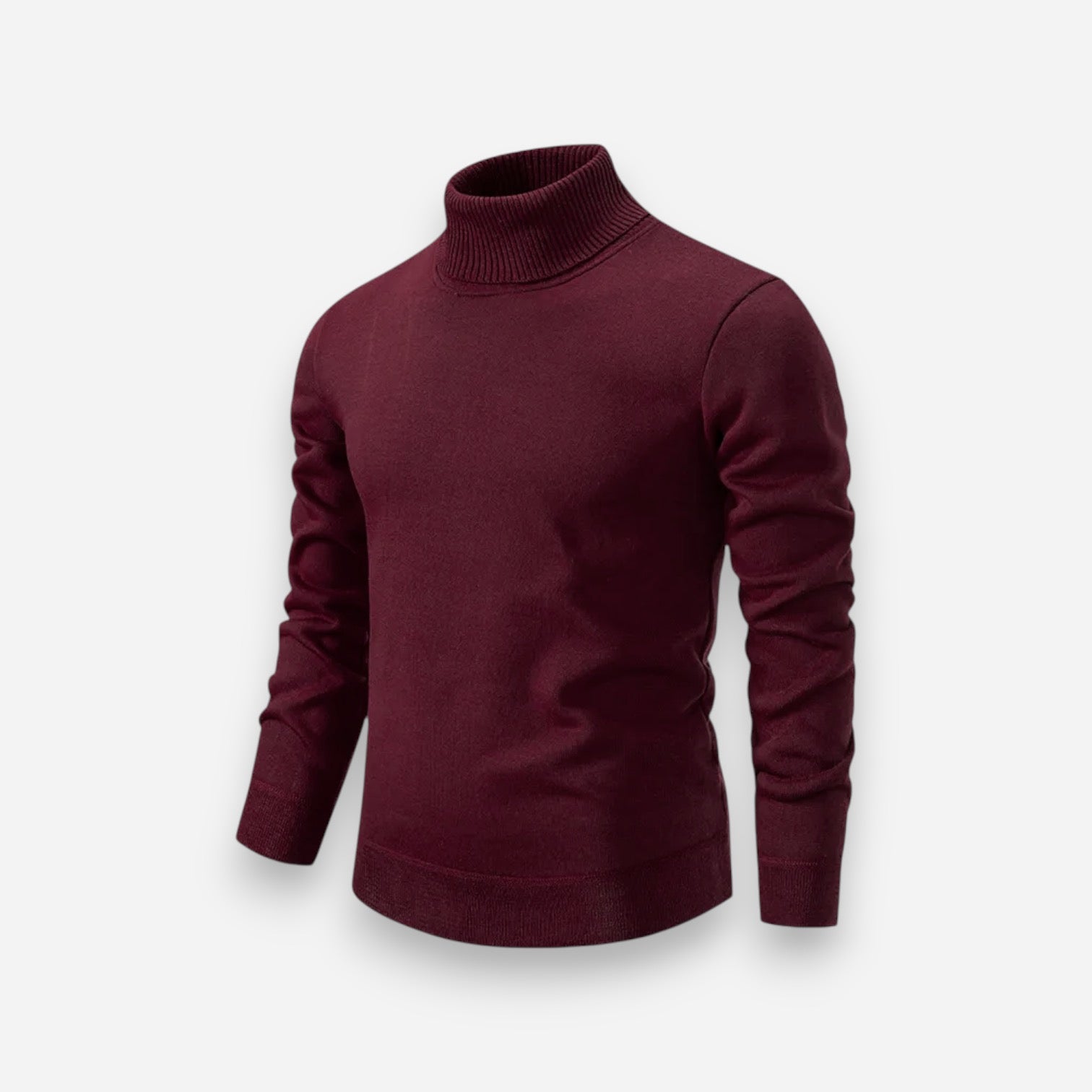 Rollkragen Strickpullover aus Baumwolle für Herren in schlichtem Design