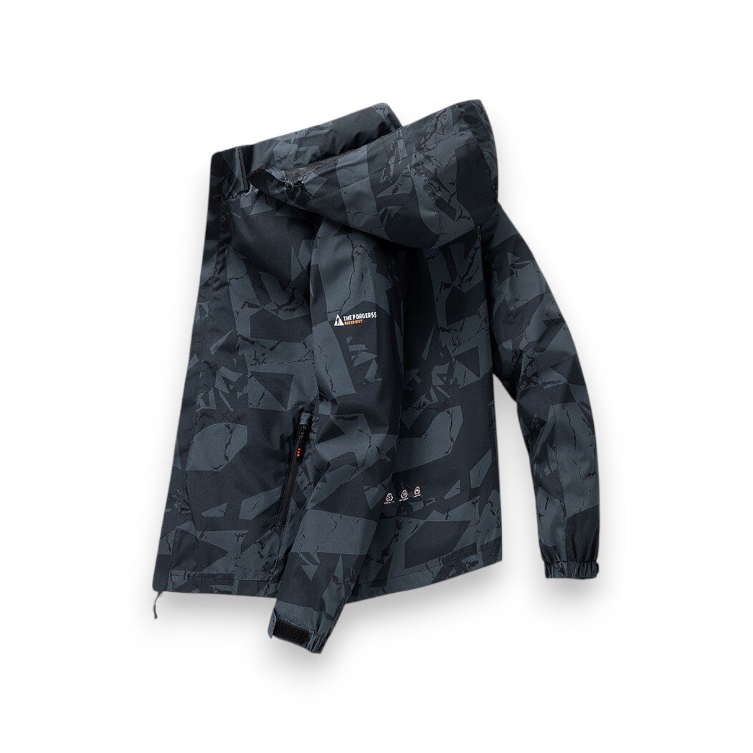 Wasserdichte Skijacke mit geometrischem Muster