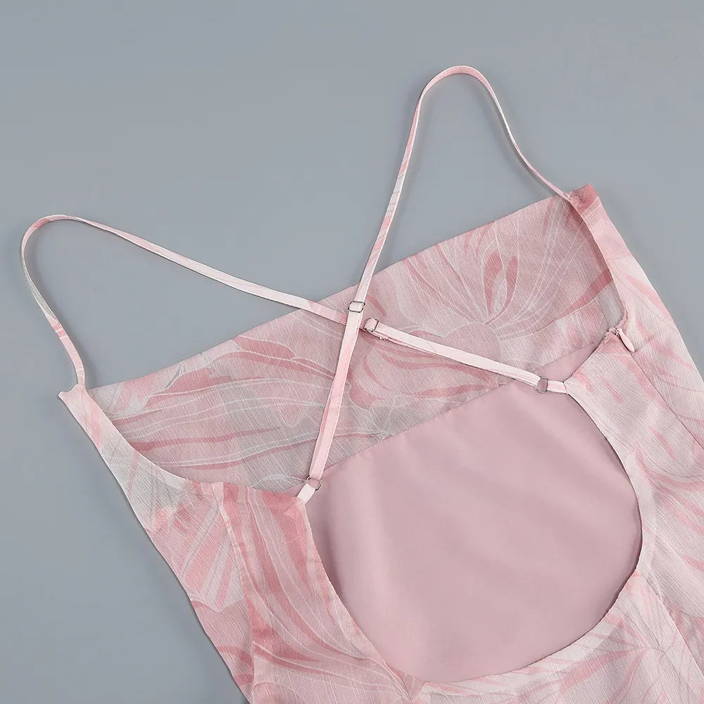 Sommerkleid mit rückenfreiem Schnitt im luftigen Stil für festliche Anlässe