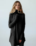 Langer Strickpullover Damen mit lässigem Schnitt