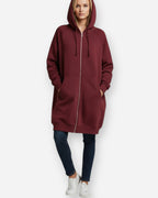 Kapuzenpullover für Damen mit Reißverschluss - Oversize und Lang