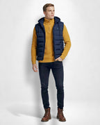 Gesteppte Weste für Herren mit Kapuze und Fleece-Innenfutter