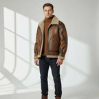 Klassische Fliegerjacke mit Fleecefutter für Herren