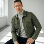 Hemdjacke für Herren mit Brusttaschen im Slim-Fit Schnitt