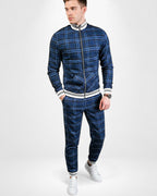 Trainingsanzug für Herren mit hohem Kragen und Rippbündchen