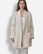 Knit Cardigan ohne Knöpfe für Damen aus kuscheligem Strick