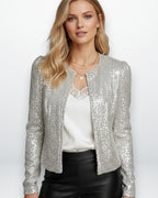 Kurzjacke mit Glitzer