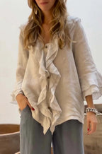 Damen Bluse mit Rüschen | Lässig