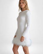 Langarm Mini Strickkleid – figurbetont