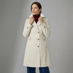 Leichter Trenchcoat für Damen ohne Gürtel mittellang
