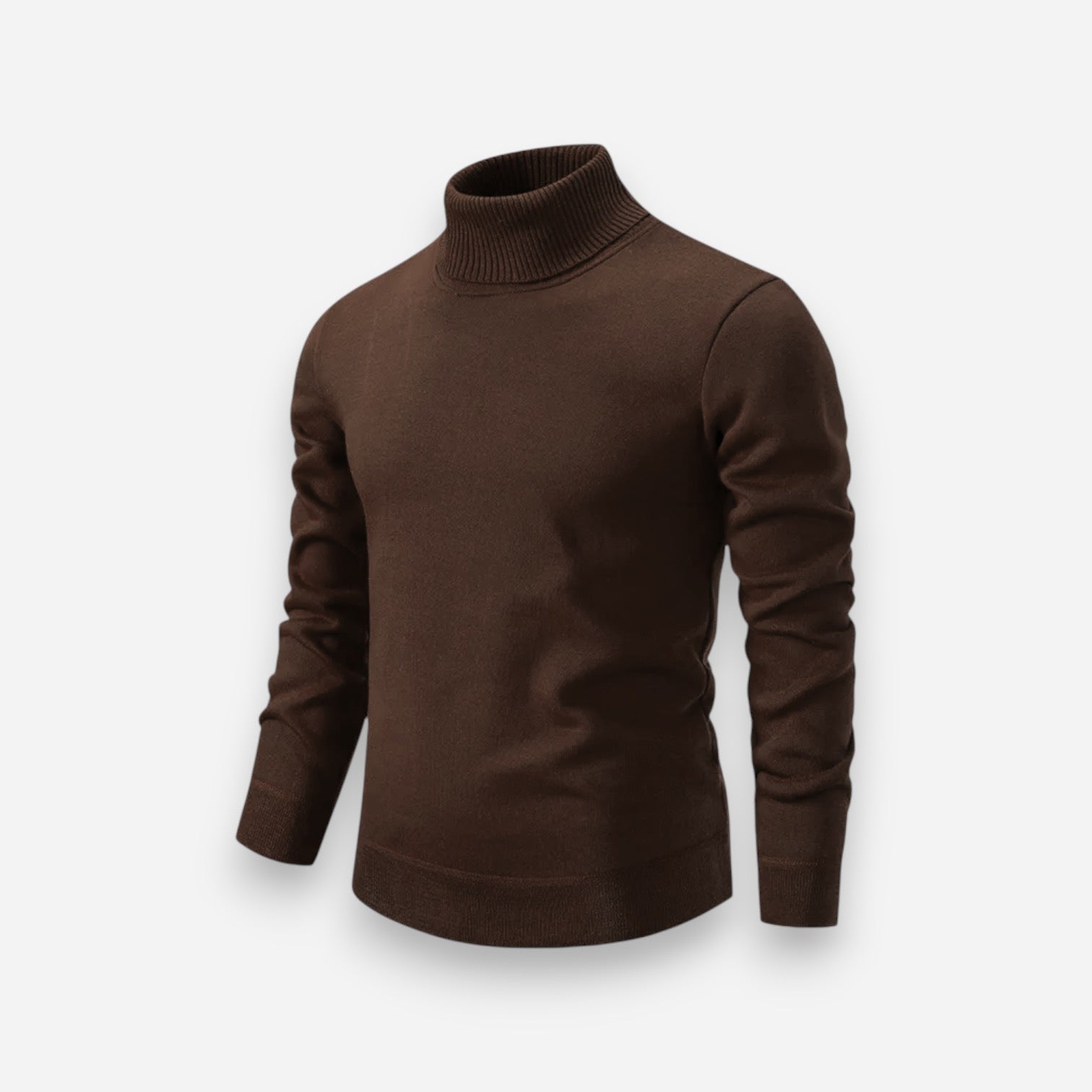 Rollkragen Strickpullover aus Baumwolle für Herren in schlichtem Design