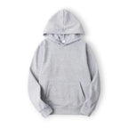 Basic Hoodie für Damen mit Kapuze und Kordelzug einfarbig