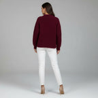 Pullover für Damen mit lockerer Passform und klassischem Rundhals