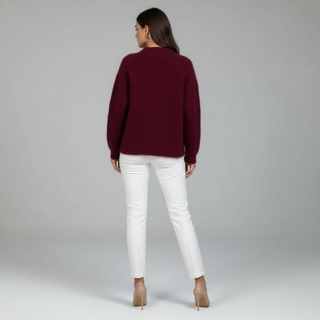 Pullover für Damen mit lockerer Passform und klassischem Rundhals