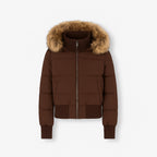 Gesteppte Winterjacke für Damen mit flauschig besetzter Kapuze und breitem Rippbund am Saum