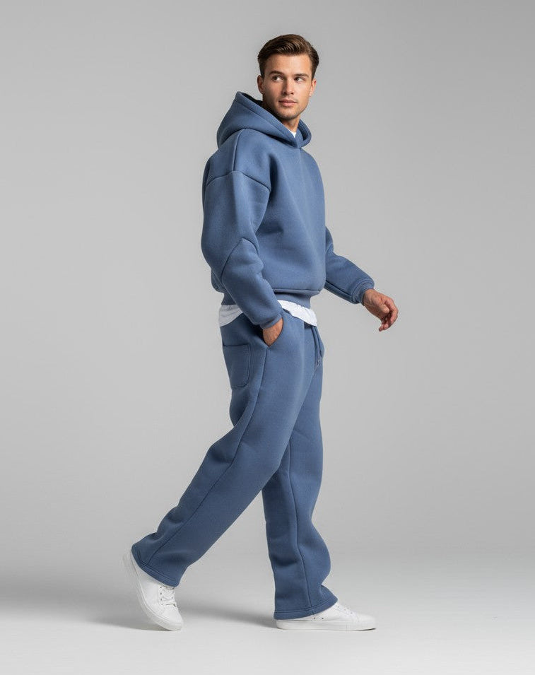 Oversized Loungewear Set für Herren mit Kapuzen Sweatshirt und Jogginghose