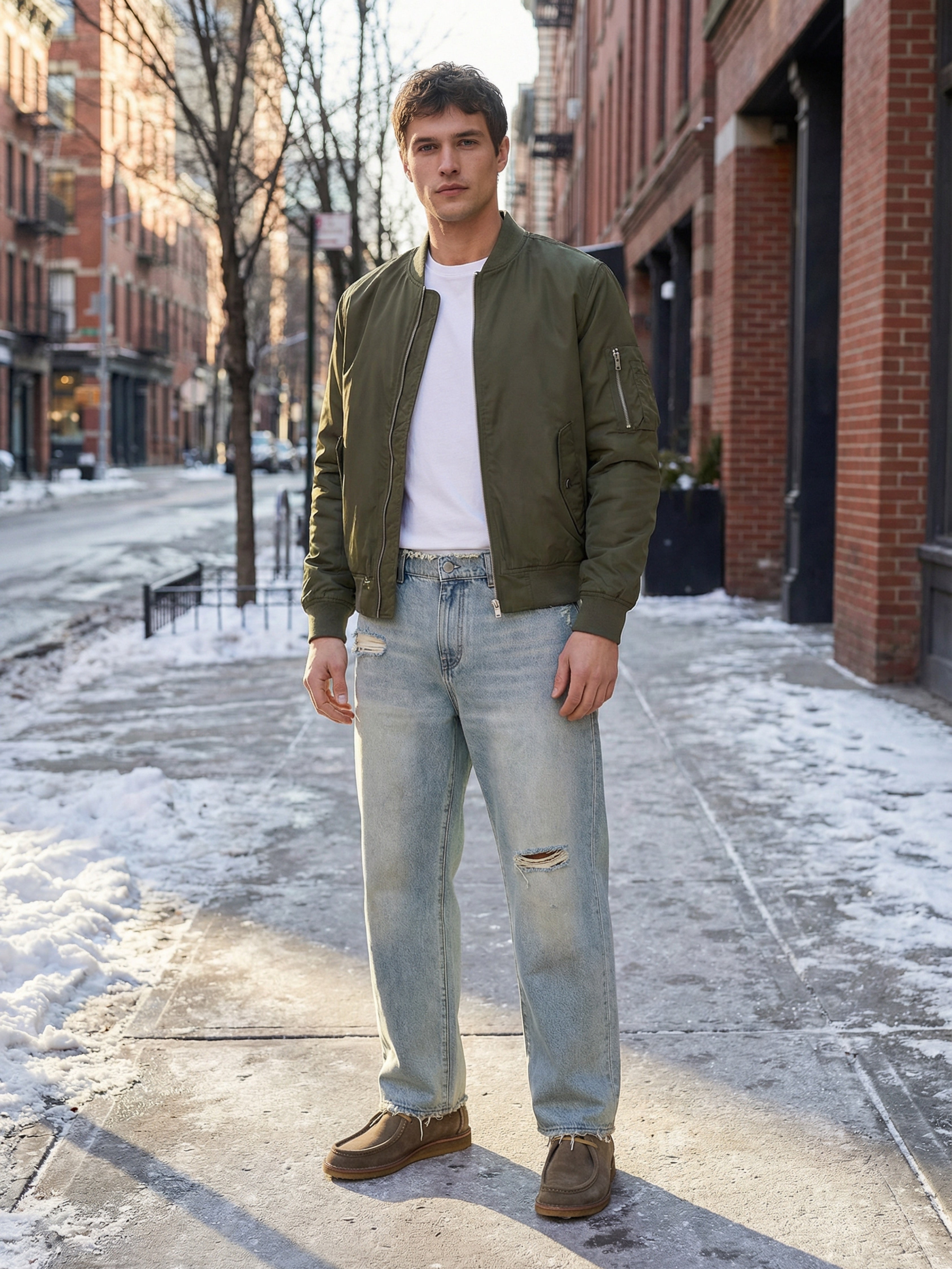 Jeans für Herren im geraden Schnitt und Retro-Stil