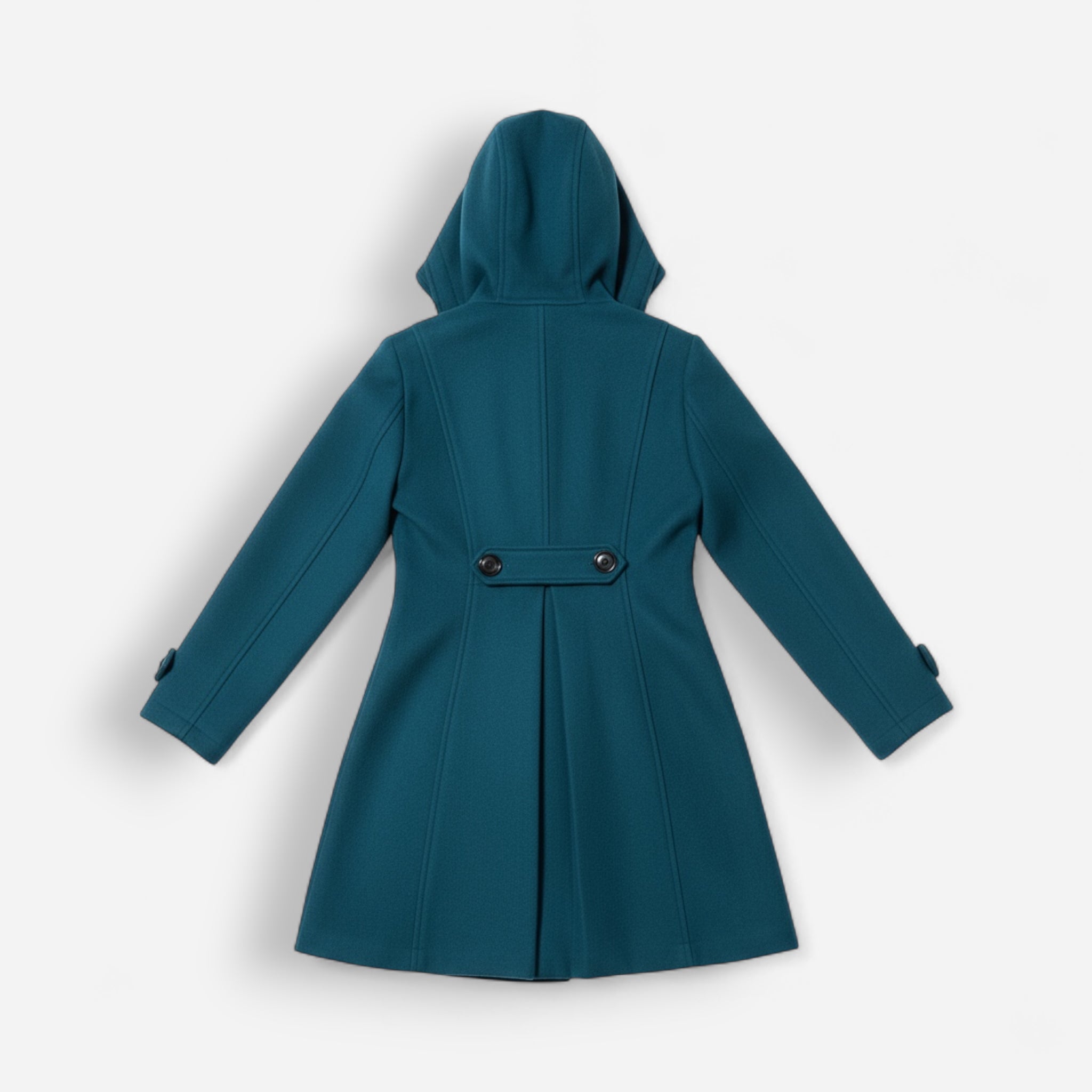 Wintermantel A-Linien mit Kapuze und Stehkragen für Damen | Mittelang