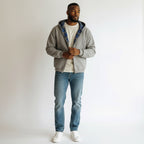 Oversized 2-in-1 Wende-Hoodie mit Karoseite