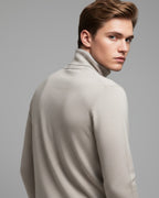 Rollkragen Strickpullover aus Baumwolle für Herren in schlichtem Design