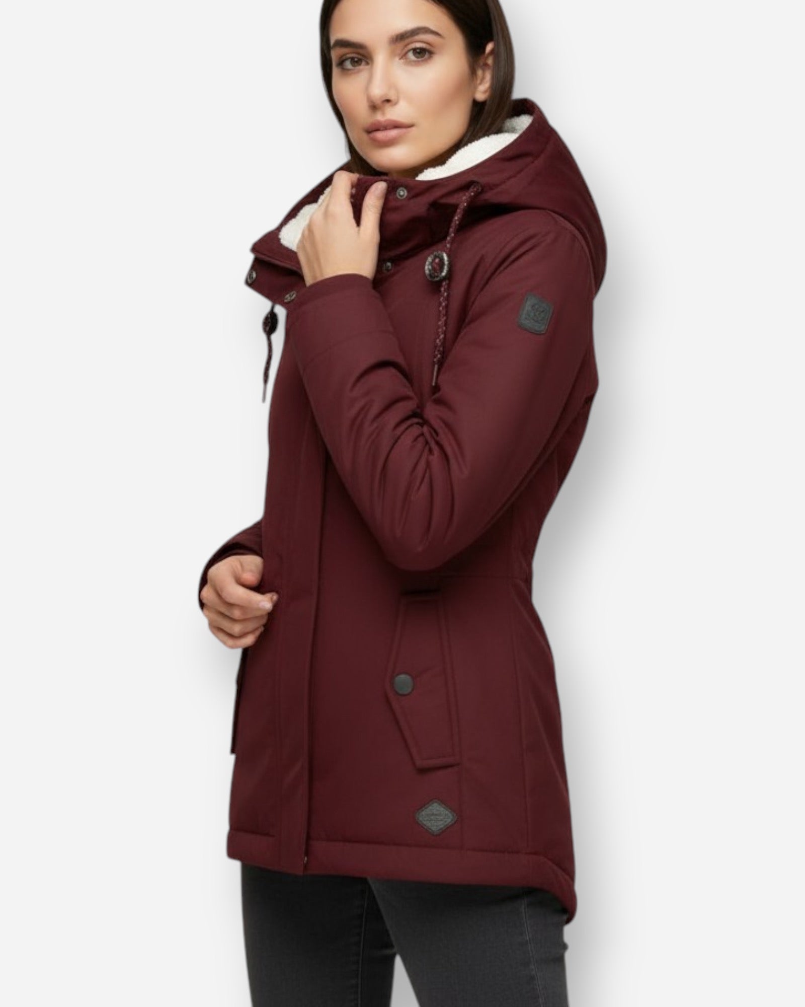 Wasserdichte Winterjacke für Damen mit Kapuze