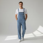 Herren Denim Latzhose mit geradem Bein und verstellbaren Trägern