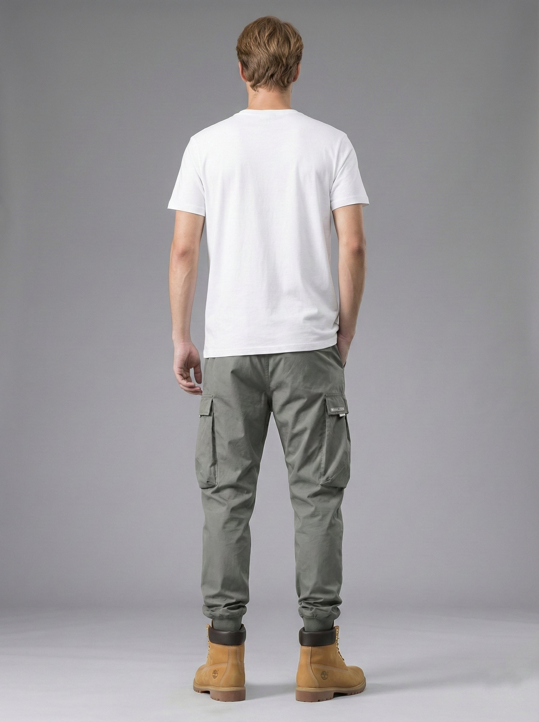 Jogger Tapered Cargo Hose für Herren mit Kordelzug und Bündchen