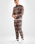 Trainingsanzug für Herren mit hohem Kragen und Rippbündchen