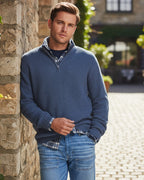 Edler Herrenpullover mit Halbzipp