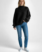 Eleganter Zopfstrick Pullover für Damen ohne Kapuze