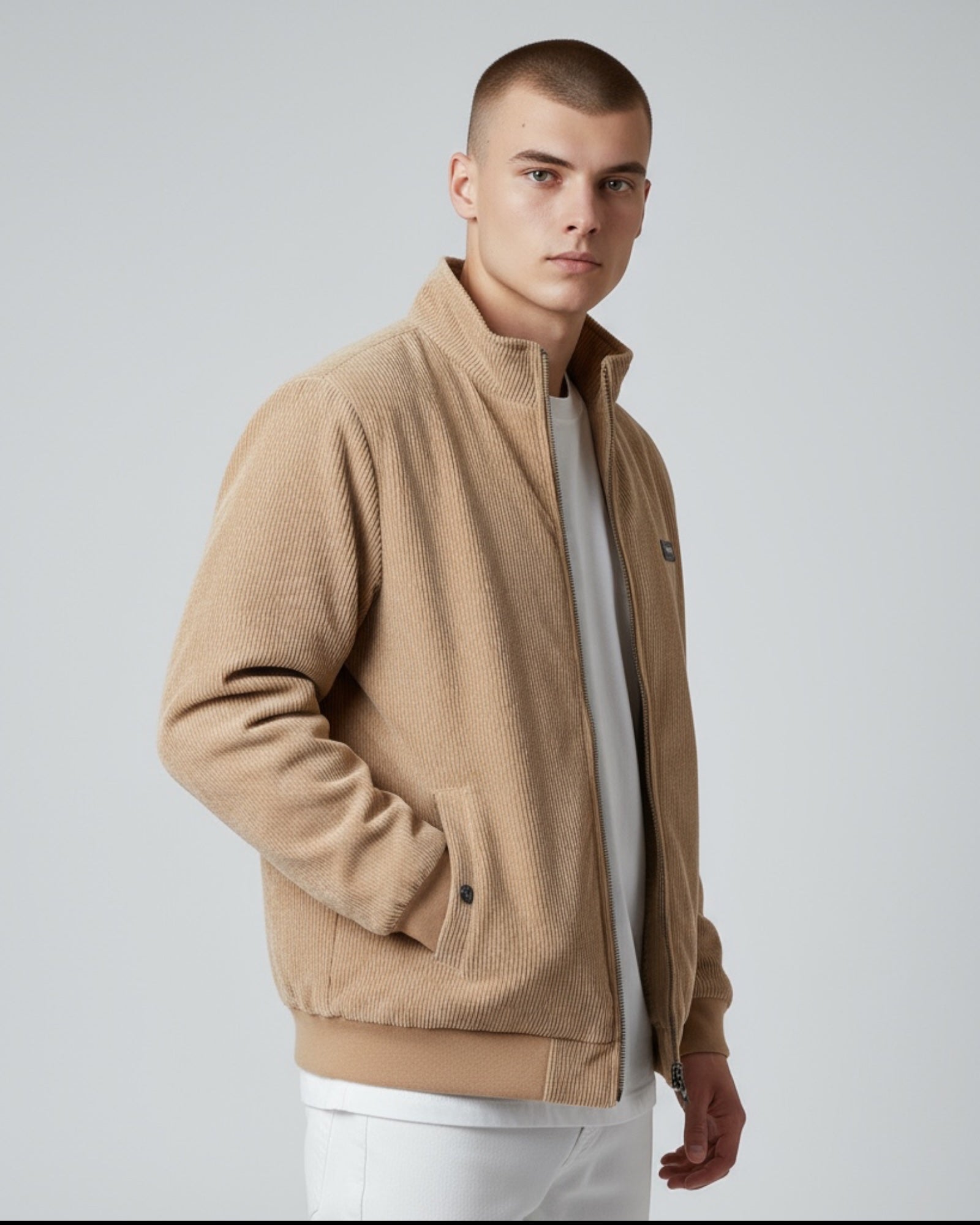 Blouson für Herren mit Stehkragen und warmem Innenfutter