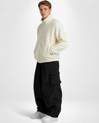 Baggy Skihose mit elastischen Beinabschlüssen und Cargo-Taschen – geeignet für Ski & Snowboard