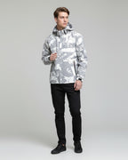 Wasserdichte Skijacke mit geometrischem Muster