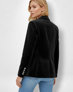 Jackenblazer aus weich schimmerndem Stoff und Ein-Knopf-Verschluss für Damen