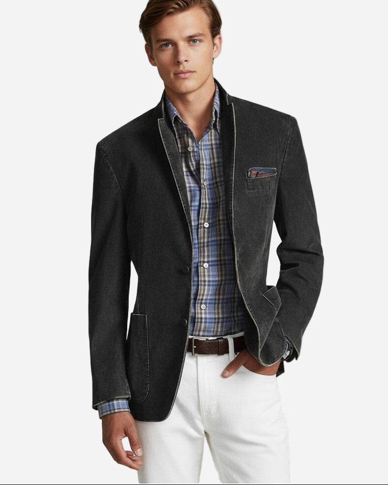 Casual Herrenblazer aus Baumwolle mit großen aufgesetzten Taschen